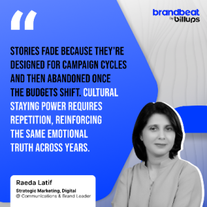 Strategic marketing leader Raeda Latif explains how brand equity compounds when a narrative repeats across decades of ordinary exposure.